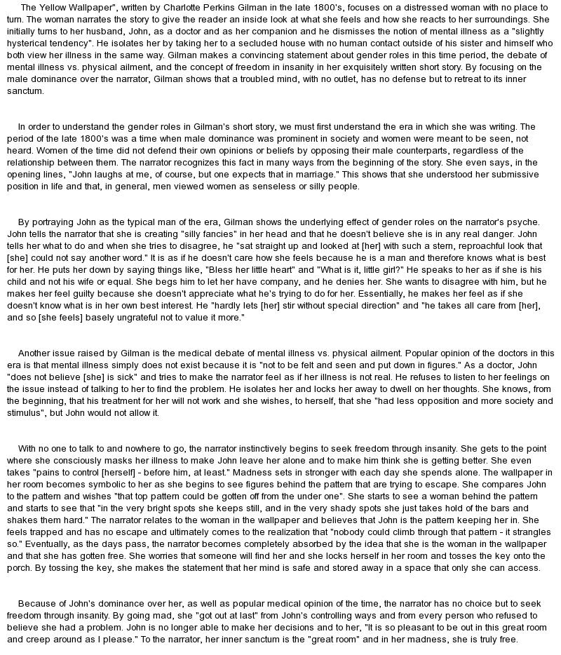 Compare And Contrast Essay Examples High School How To Write An Essay For High School also Essay About Healthy Food Download The Yellow Wallpaper Conclusion Hd Backgrounds Topics For An Essay Paper