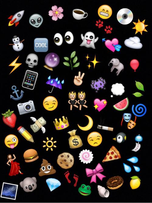 15 Gambar Emoji Iphone  Latar Belakang Hitam 