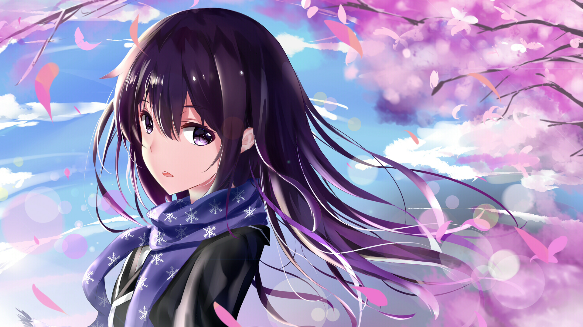 Download Purple Anime Girl Wallpaper Hd Backgrounds Download