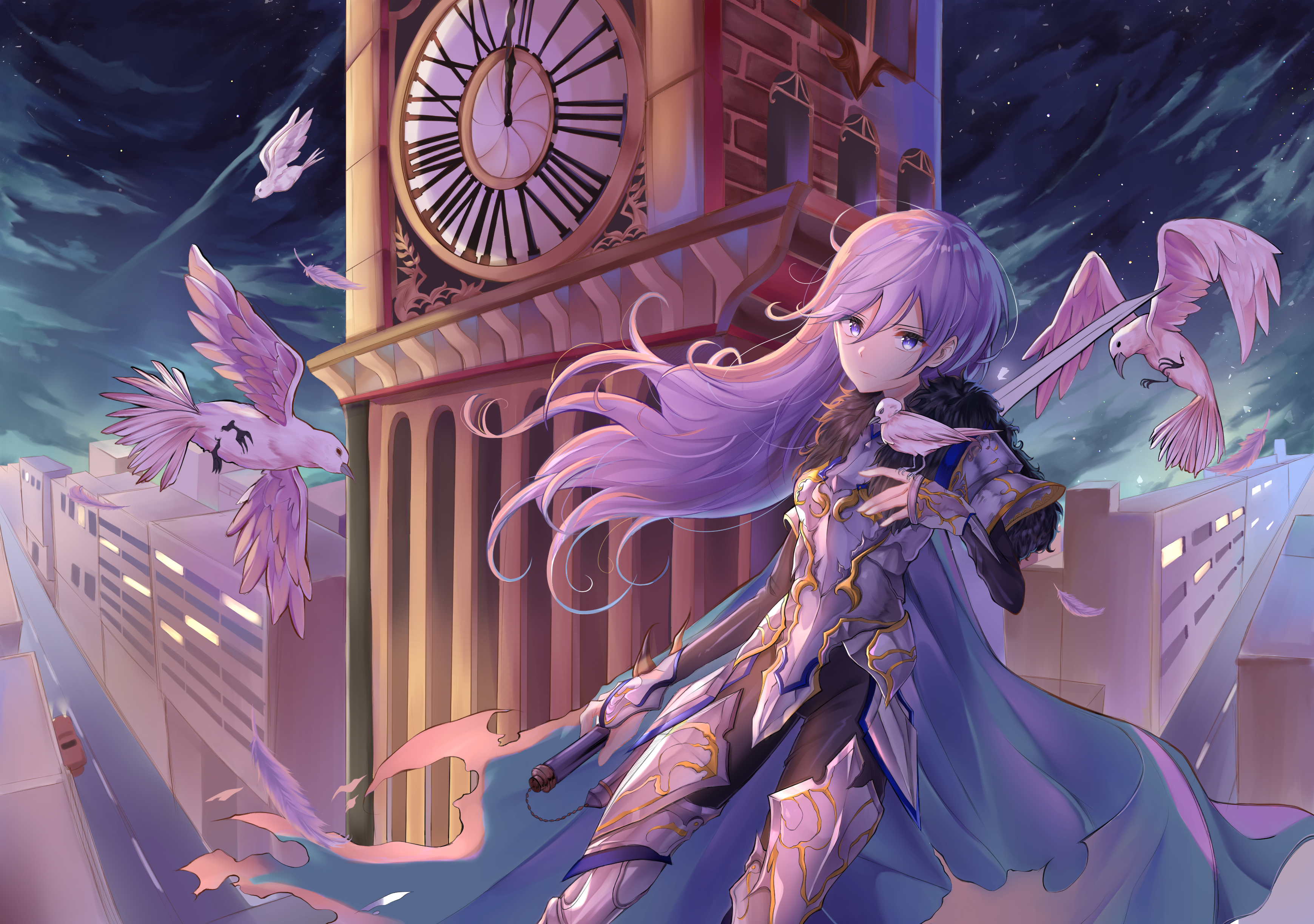 Download Purple Anime Girl Wallpaper Hd Backgrounds Download