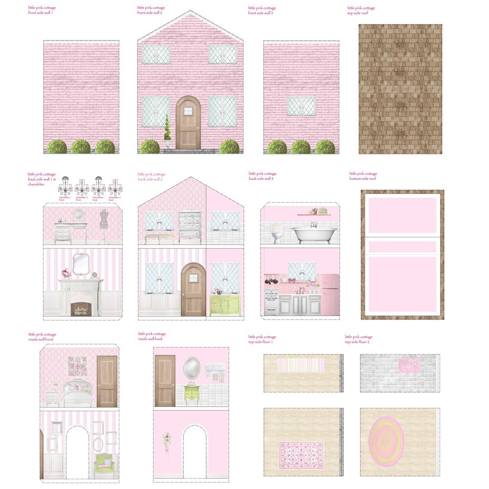 barbie paper house