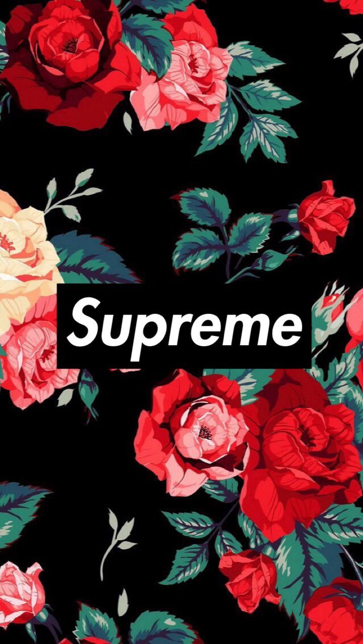 Pinterest - Supreme Wallpaper Flower , HD Wallpaper & Backgrounds