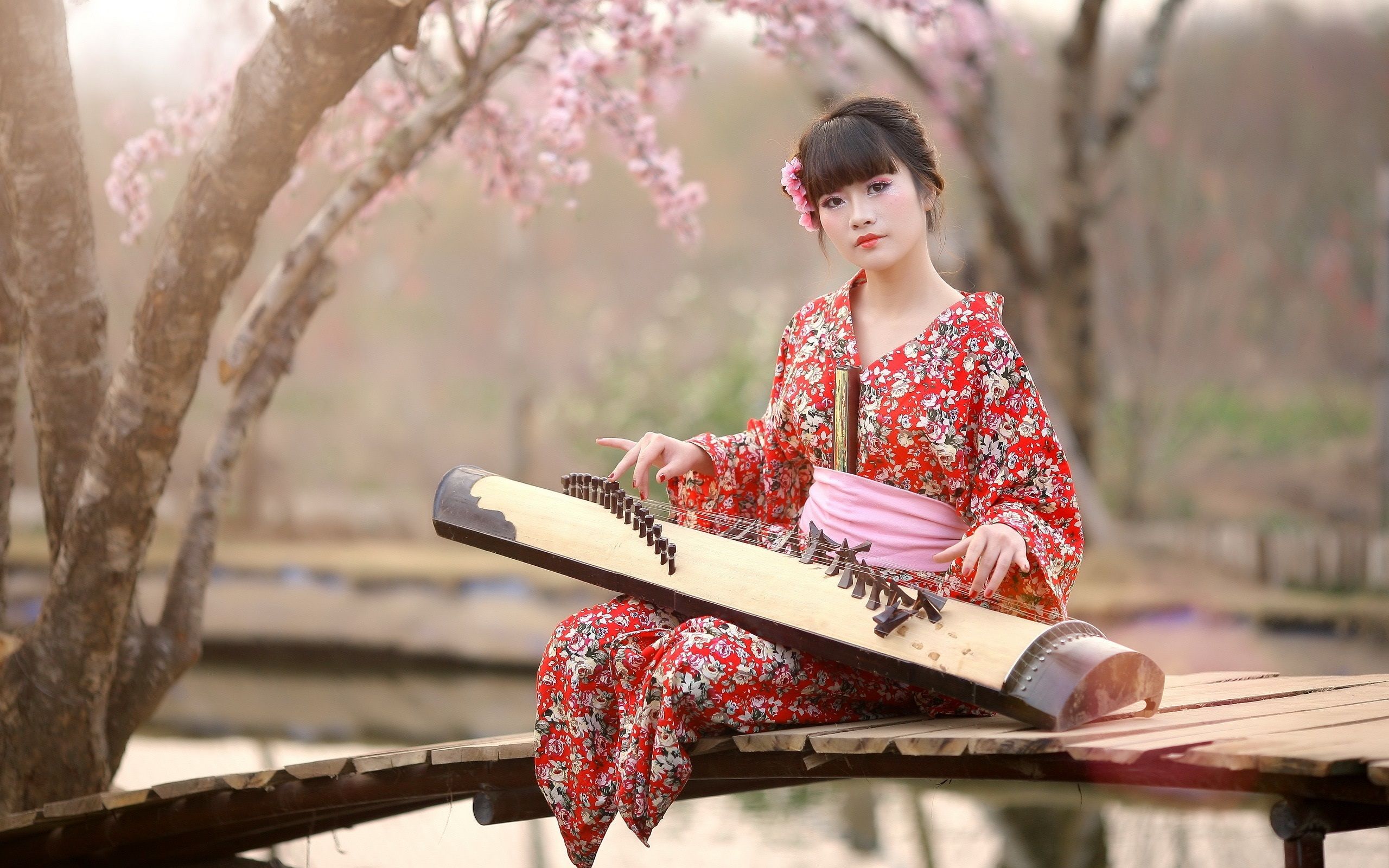 Japan, Girl, Kimono, Music Wallpaper - Japanese Girl Kimono , HD Wallpaper & Backgrounds