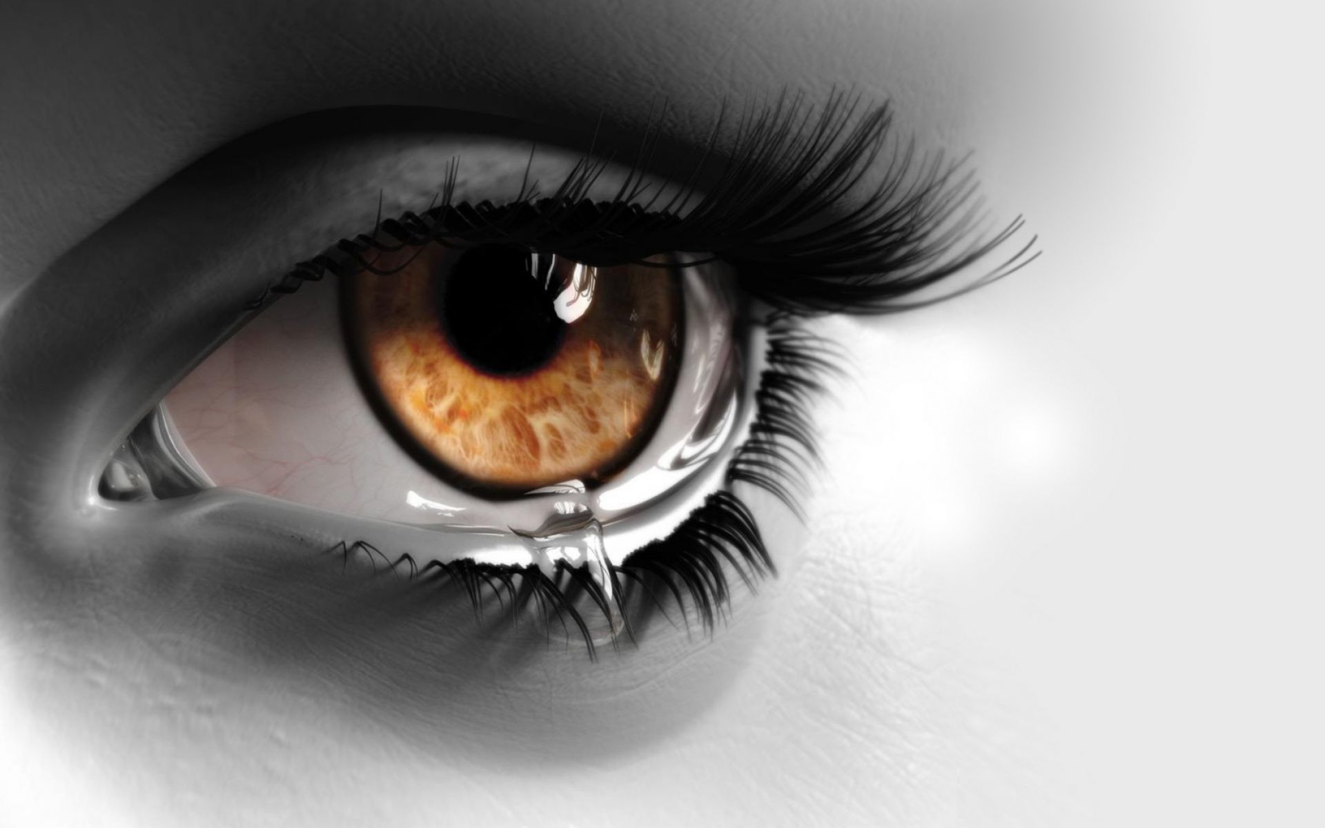 3d Sad Eye Wallpaper - Sad Wallpaper Hd , HD Wallpaper & Backgrounds