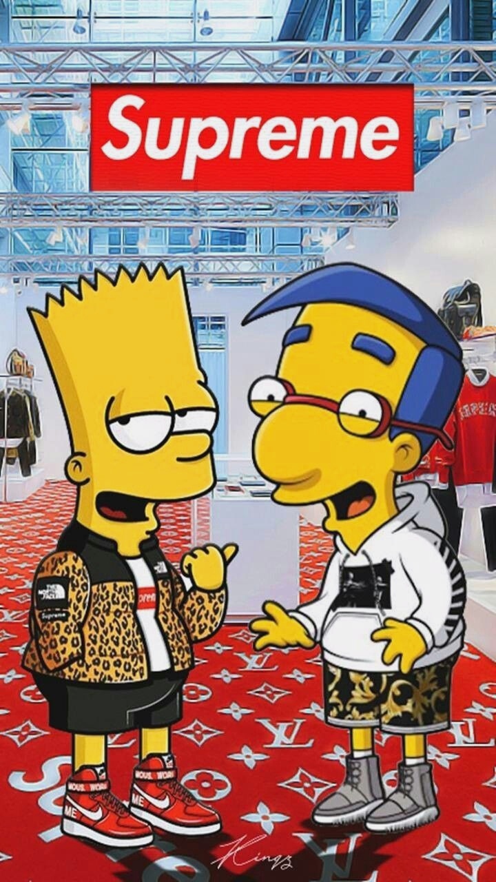 Supreme Iphone 6 Simpsons Wallpaper