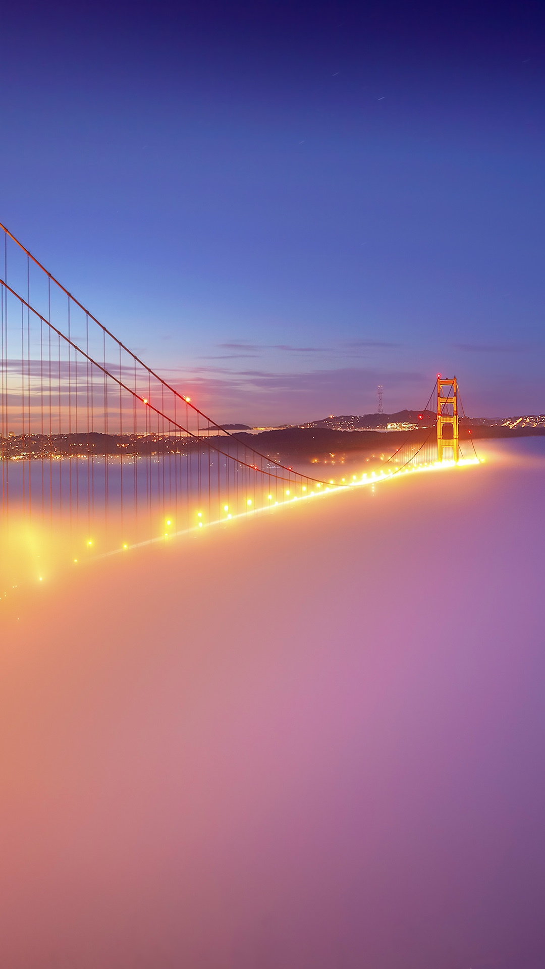 San Francisco Golden Gate Bridge Fog Lights Android - Htc Phone , HD Wallpaper & Backgrounds