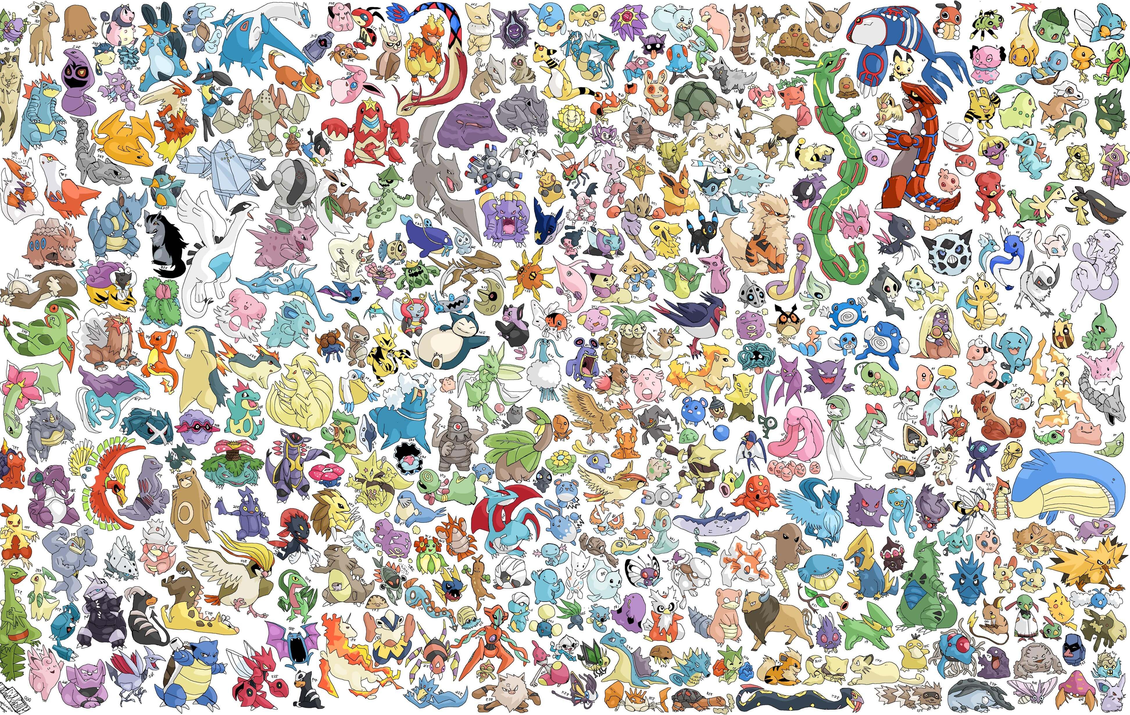 Hd All Pokemon Wallpaper Hd Desktop Wallpapers 1080p - Se Alle Pokemon , HD Wallpaper & Backgrounds