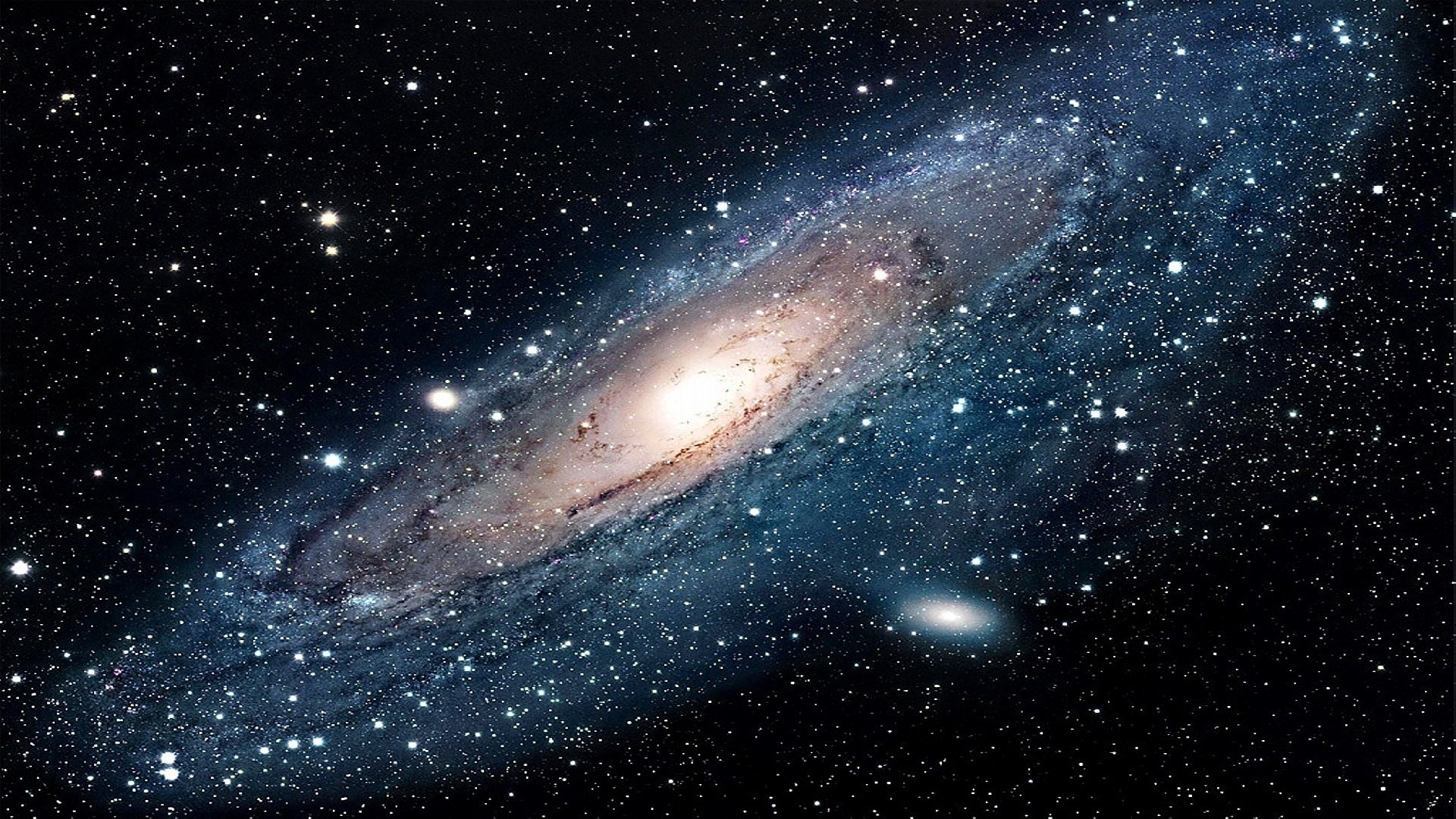 Blue And Black Galaxy Hd Wallpaper - Andromeda Galaxy Nasa , HD Wallpaper & Backgrounds