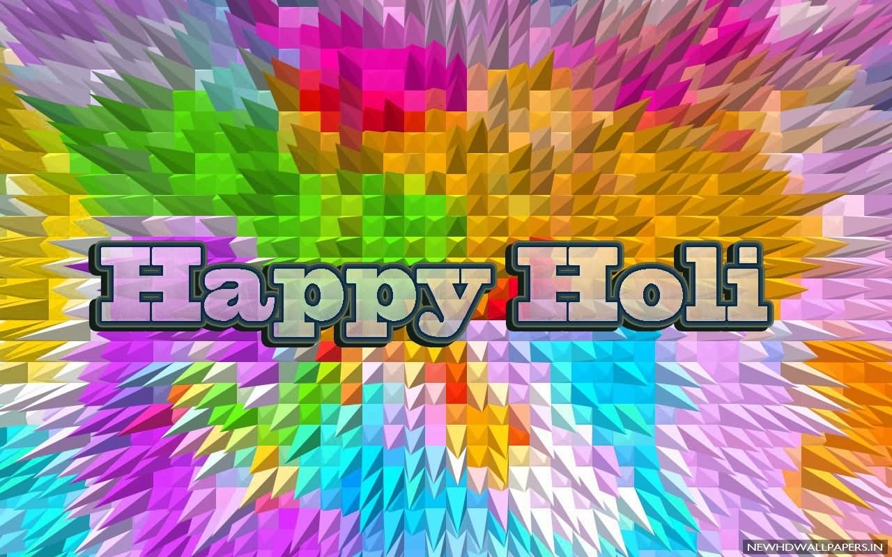 Happy Holi Wallpaper 3d , HD Wallpaper & Backgrounds