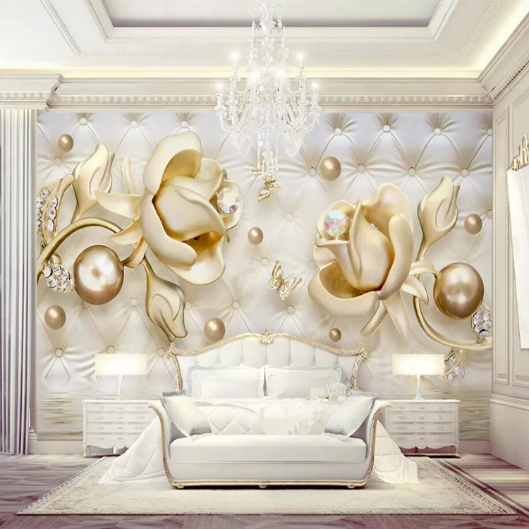 3d/5d /8d Diamond Luxury Wallpaper Wholesale 3d Hd - Golden Wallpaper 3d , HD Wallpaper & Backgrounds