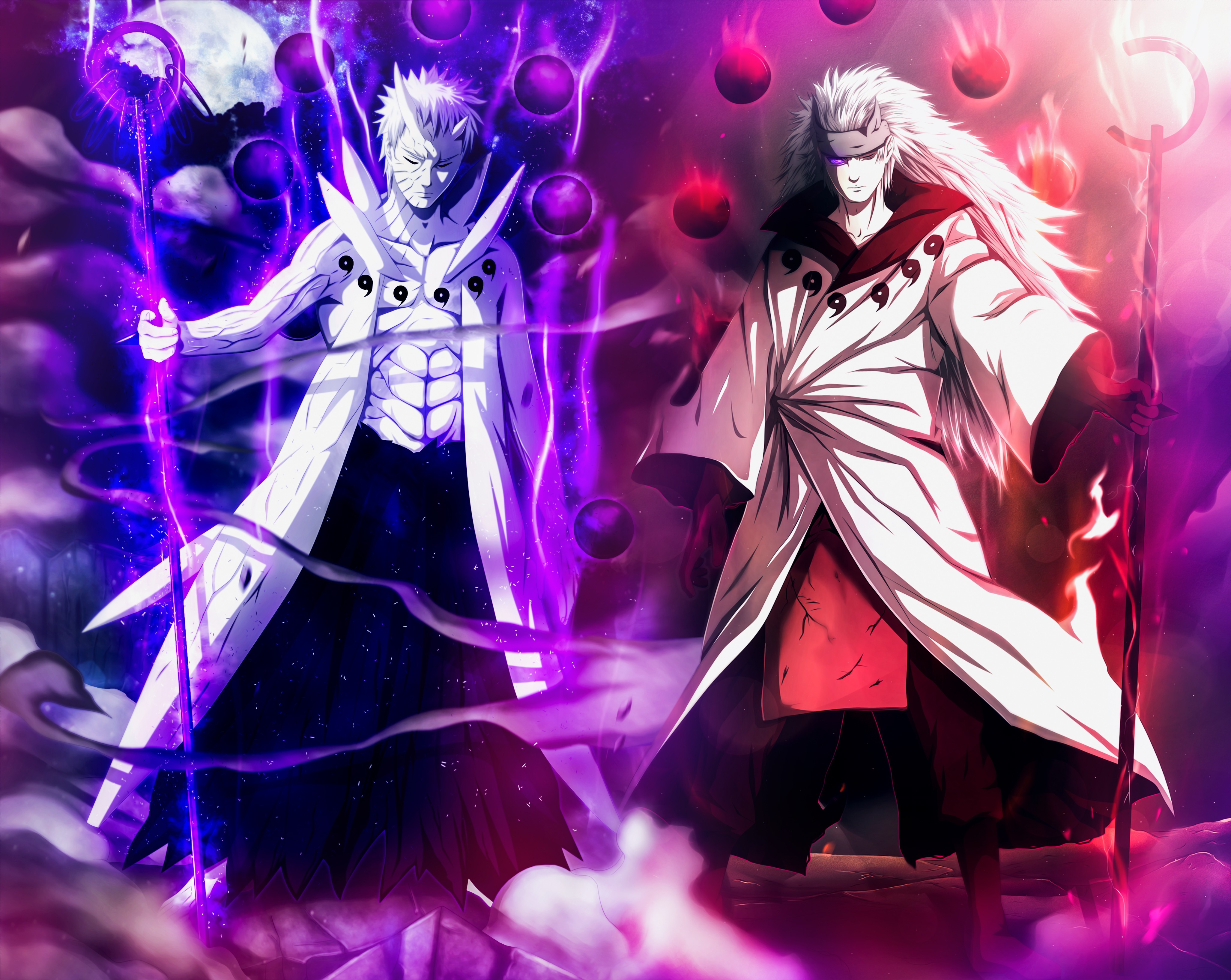 Anime Wallpaper Hd - Obito And Madara Six Paths , HD Wallpaper & Backgrounds