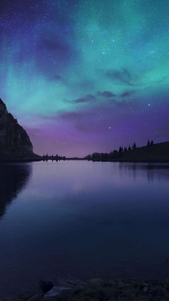Iphone 9 Space Wallpaper Hd 2018 Nr63 Imgtopic - Purple Blue Northern Lights , HD Wallpaper & Backgrounds
