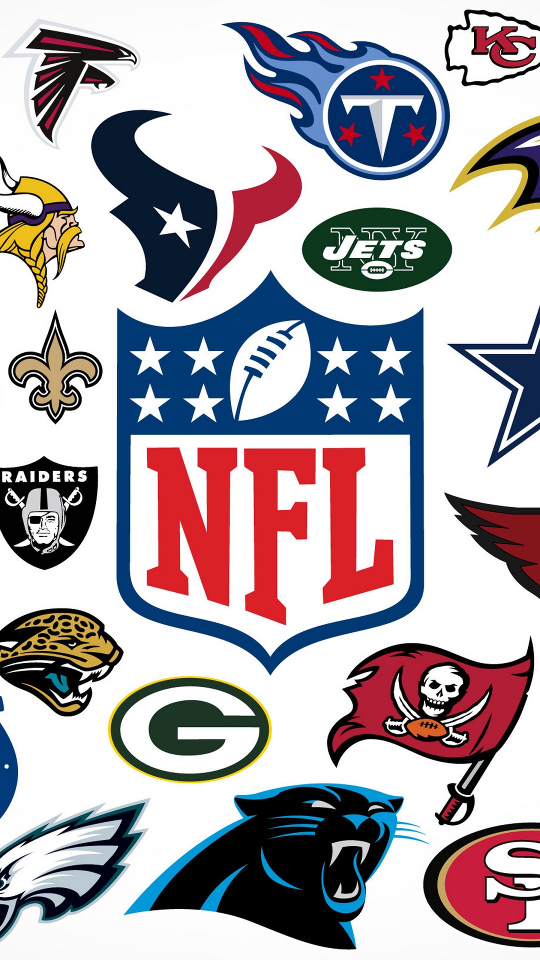 Nfl Iphone X Wallpaper - Nfl All Teams Logo , HD Wallpaper & Backgrounds