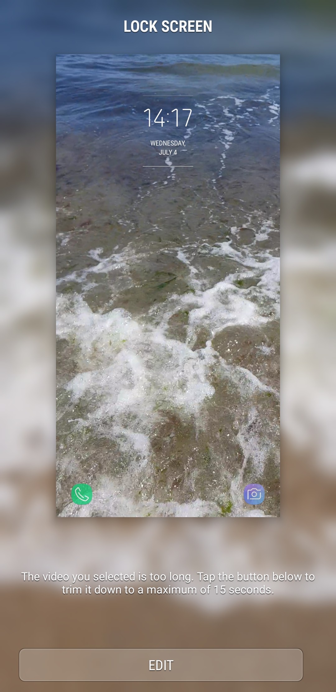 Setting A Video As Lock Screen Wallpaper On Galaxy - Lockscreen Wallpaper For Samsung , HD Wallpaper & Backgrounds