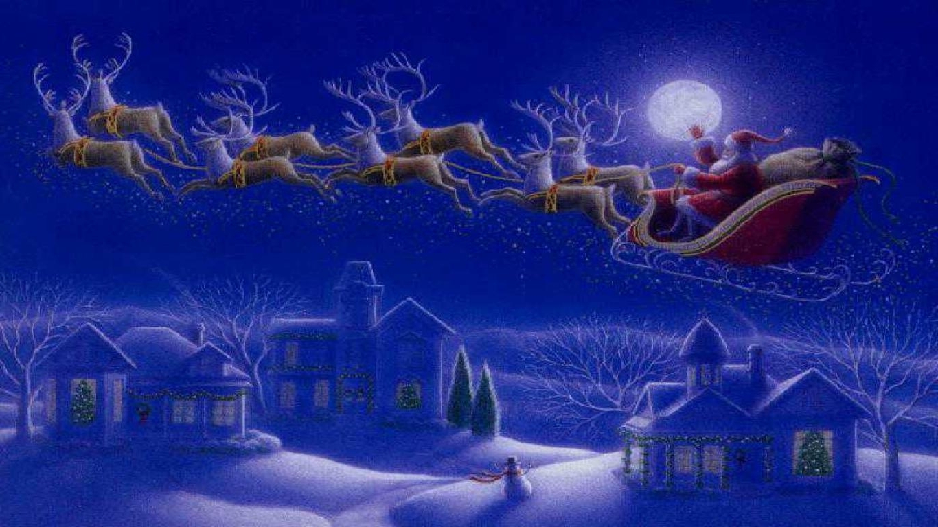 Free Christmas Wallpaper For Computer - Night Before Christmas Graphics , HD Wallpaper & Backgrounds