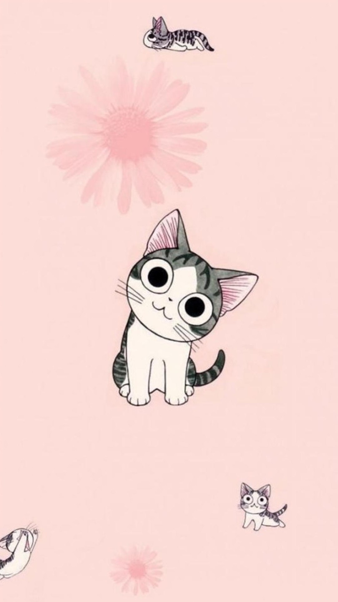 Cute Wallpapers - Cute Cat Wallpaper Cartoon , HD Wallpaper & Backgrounds