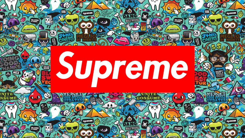 Supreme Wallpaper - Lot Of Cartoon Characters , HD Wallpaper & Backgrounds