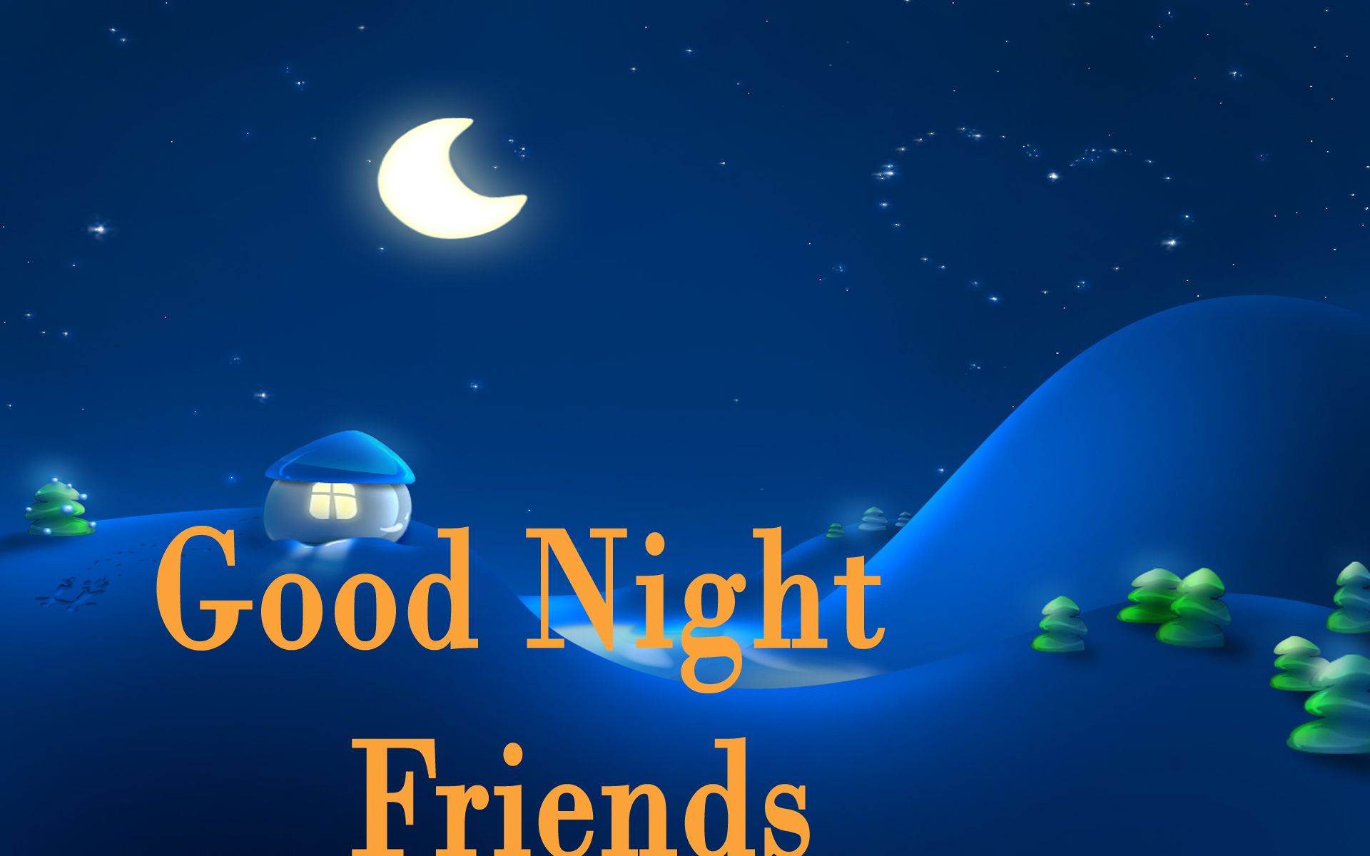 Good Night To All Friends , HD Wallpaper & Backgrounds