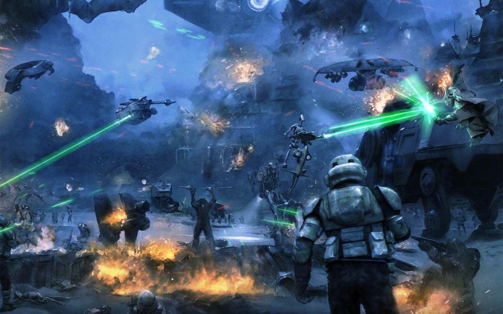 Star Wars Battle Of Kashyyyk , HD Wallpaper & Backgrounds