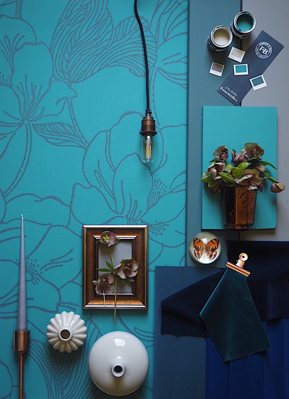 The Mood Board I Created For F&amp - Helleborus Farrow And Ball , HD Wallpaper & Backgrounds