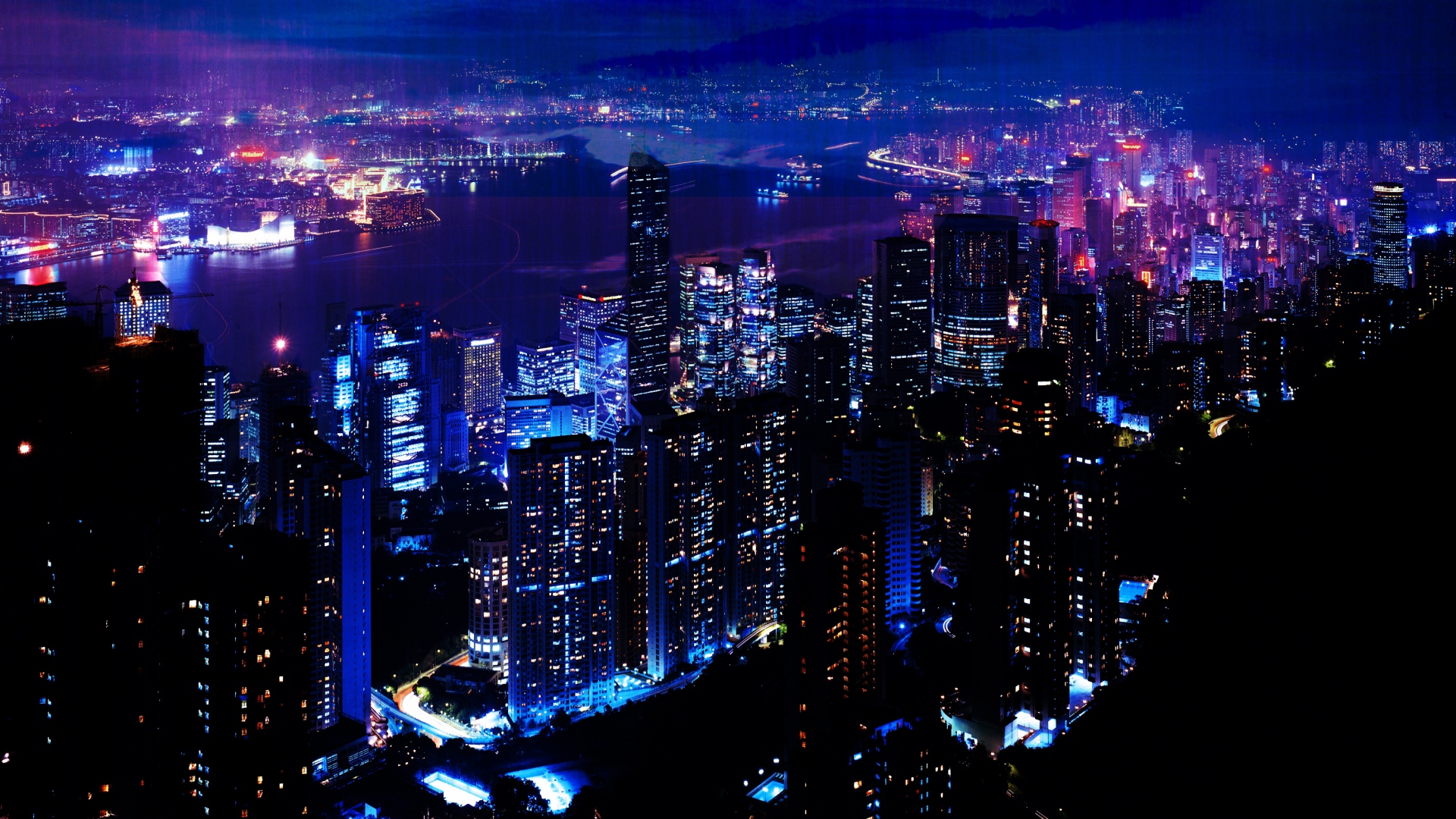 Full Hd 1080p City Wallpapers, Desktop Backgrounds - Night City Wallpaper Hd , HD Wallpaper & Backgrounds