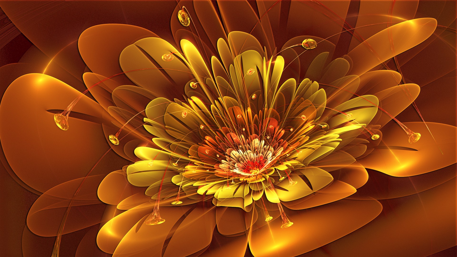 3d Abstract Flower Wallpaper - Flower Wallpapers 3d , HD Wallpaper & Backgrounds