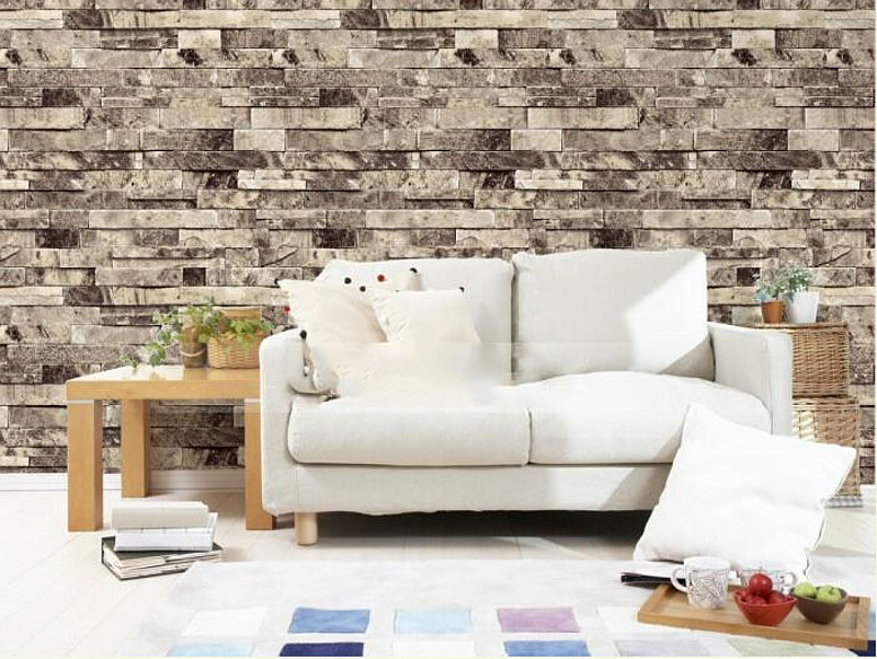 Stone Brick 3d Wallpaper - Modern Interior Brick Tiles , HD Wallpaper & Backgrounds