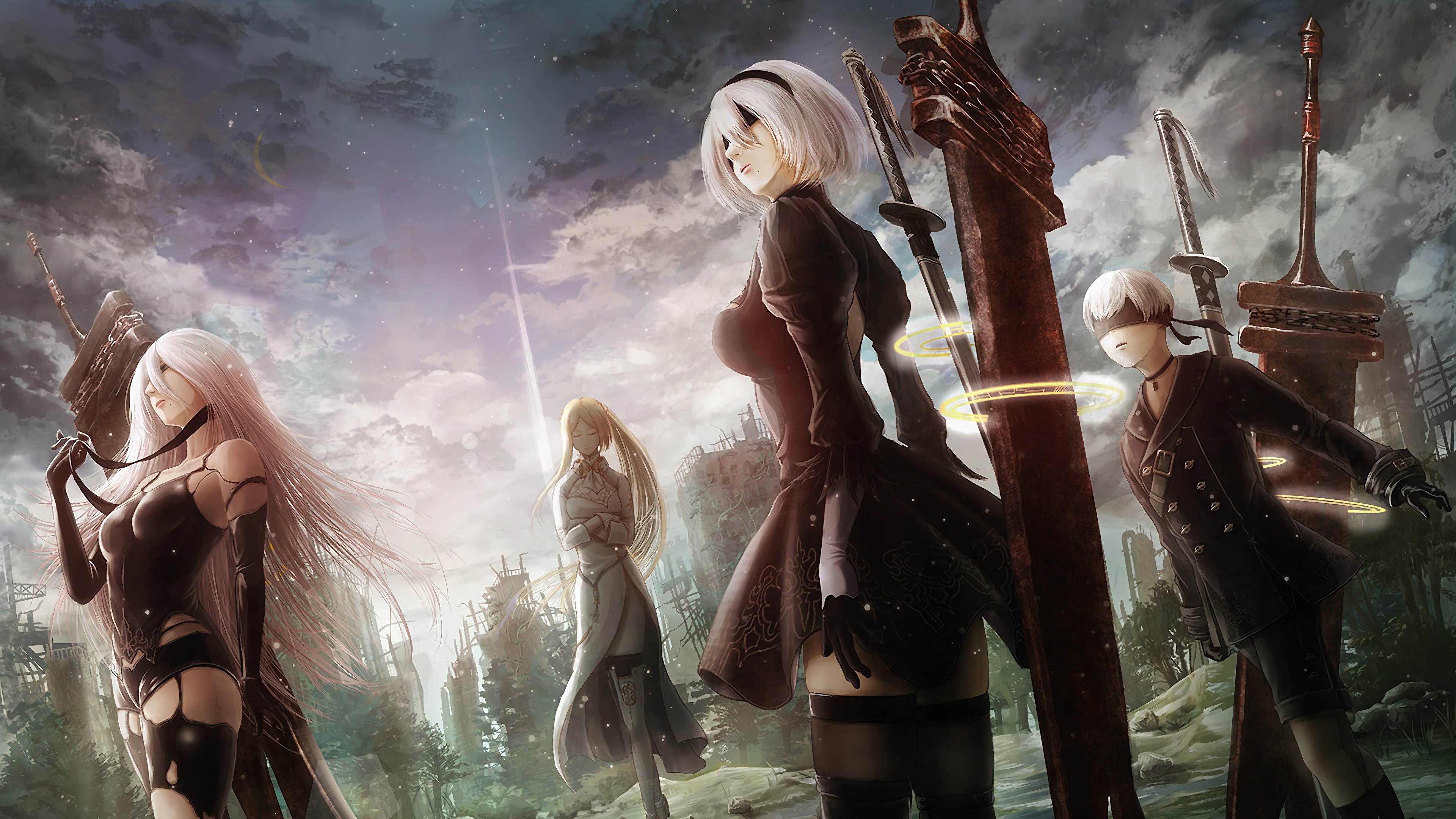 Automata Yorha 2b A2 9s 4k Wallpaper - Nier Automata Wallpaper 4k , HD Wallpaper & Backgrounds