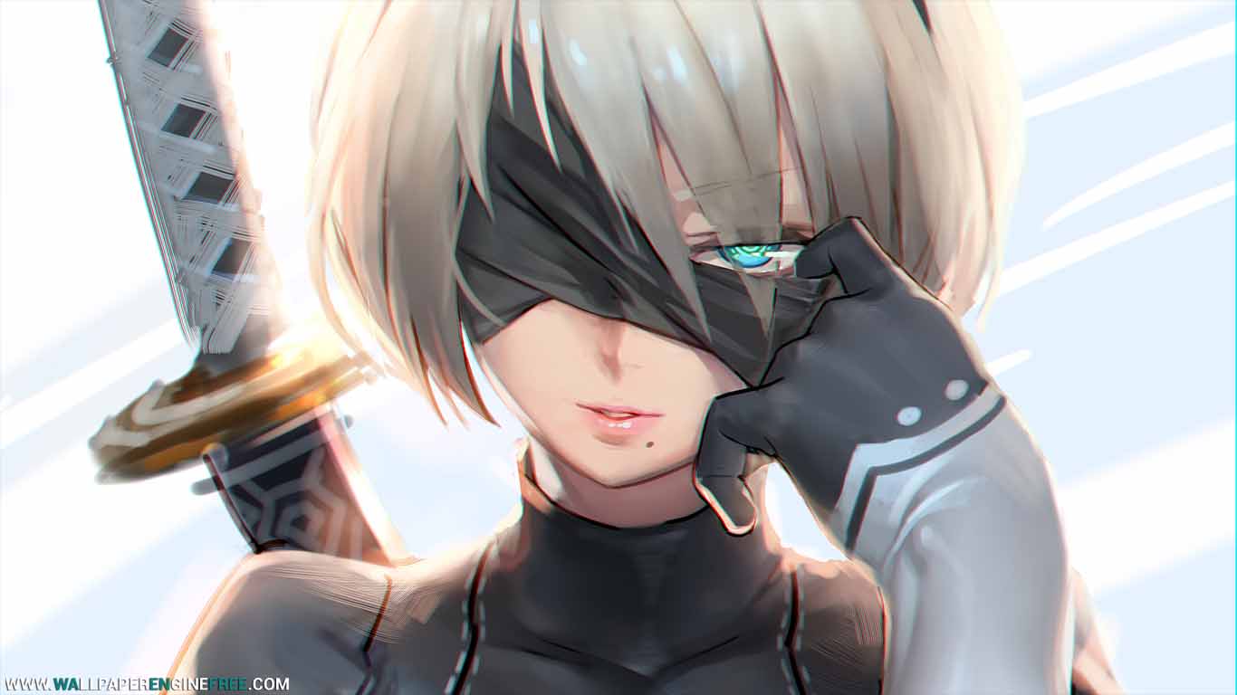 Download Nier Automata Raindrops 1080p Wallpaper Engine - Nier Automata Wallpaper Engine , HD Wallpaper & Backgrounds