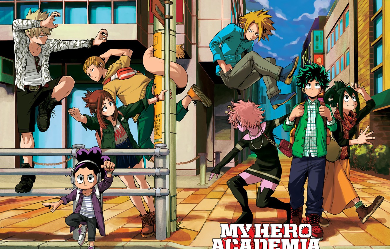Photo Wallpaper City, Anime, Hero, Manga, Powerful, - My Hero Academia Movie , HD Wallpaper & Backgrounds