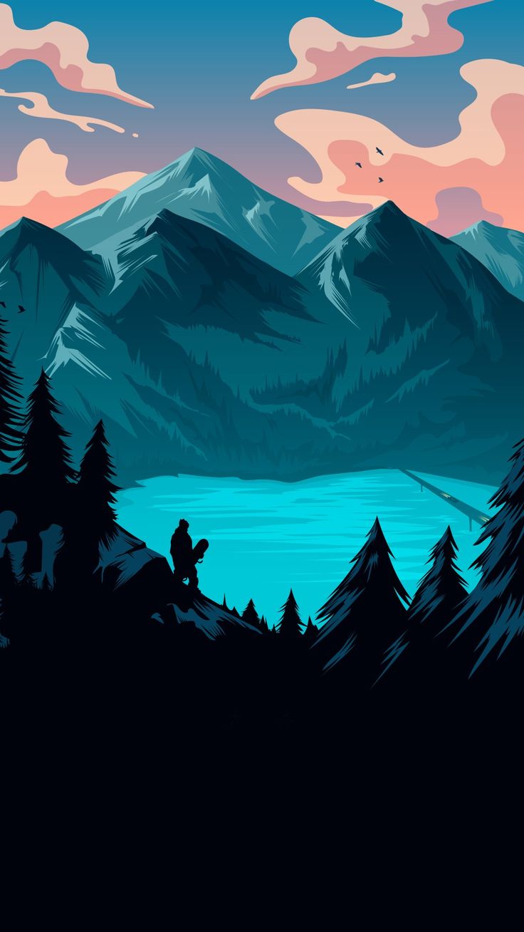 Firewatch Wallpaper - Simple Phone Backgrounds , HD Wallpaper & Backgrounds