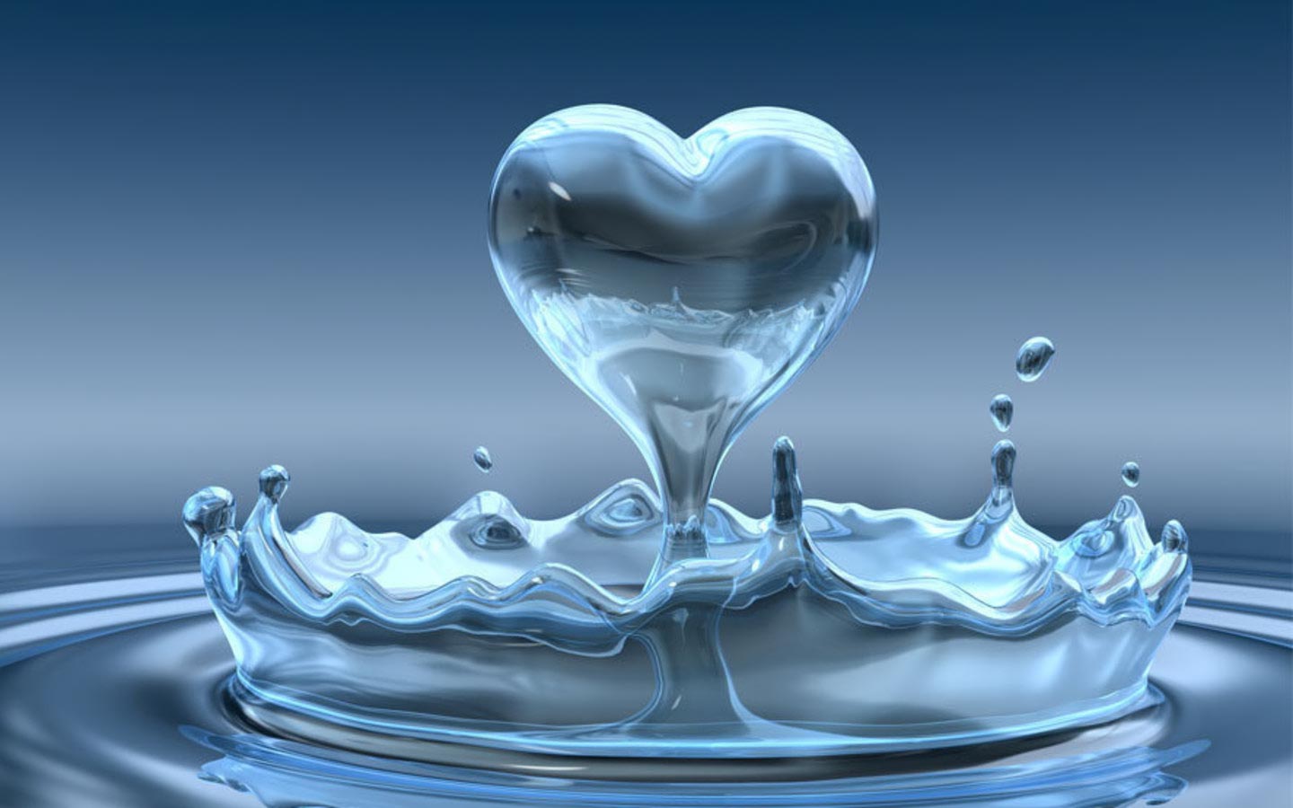Love Splash Water Vector Wallpaper - Love Symbol In Nature , HD Wallpaper & Backgrounds