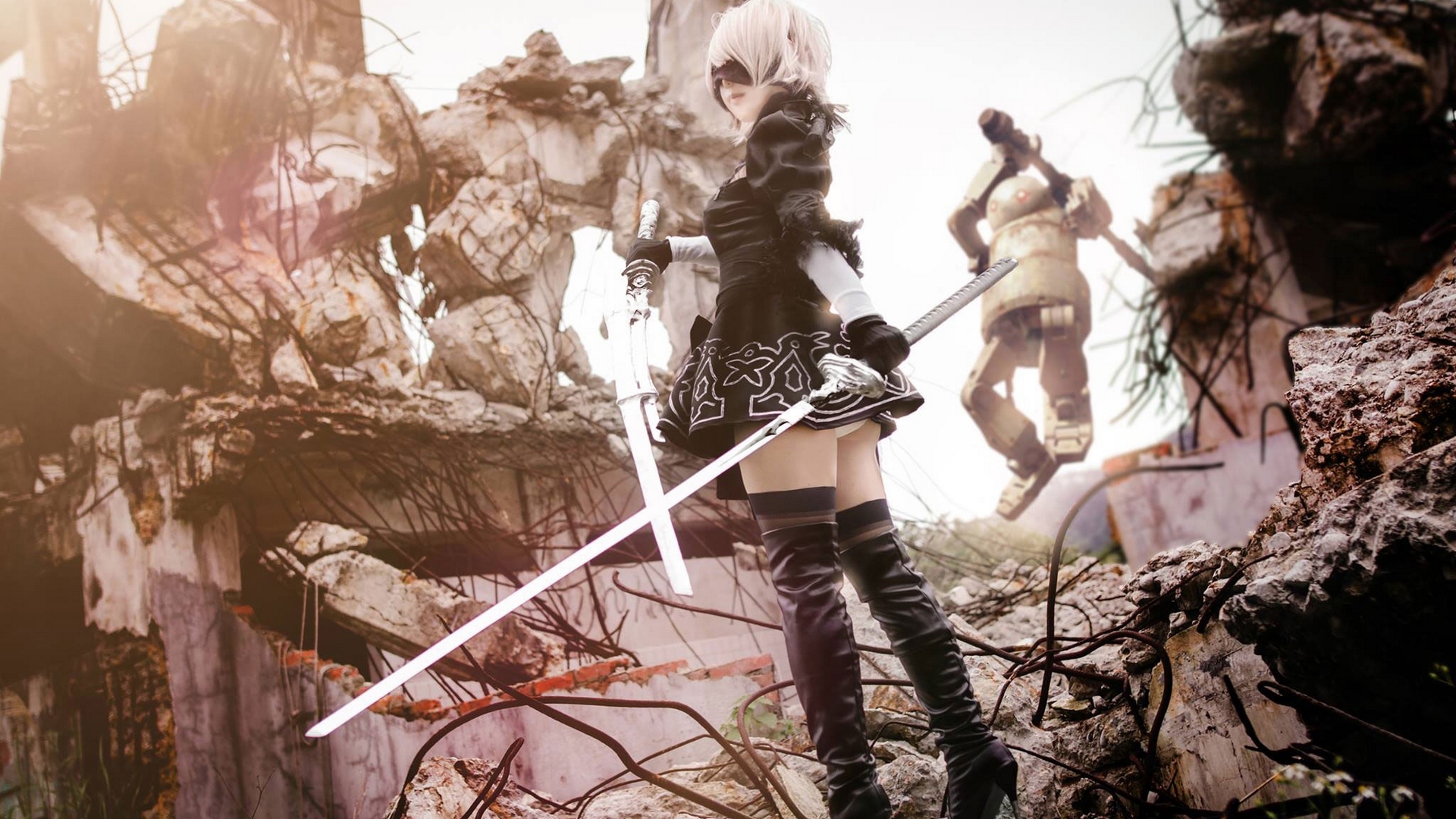 Chang83 Images Nier Automata Cosplay 9 Hd Wallpaper - Tree , HD Wallpaper & Backgrounds