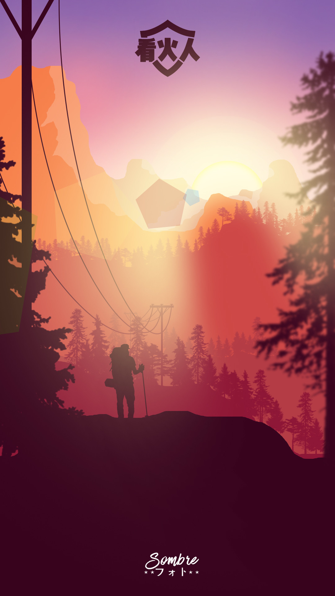 Firewatch Inspired Phone Wallpaper - Evening , HD Wallpaper & Backgrounds