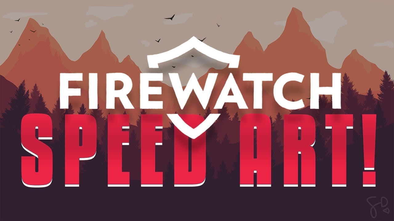 Firewatch Wallpaper Speed Art - Graphic Design , HD Wallpaper & Backgrounds