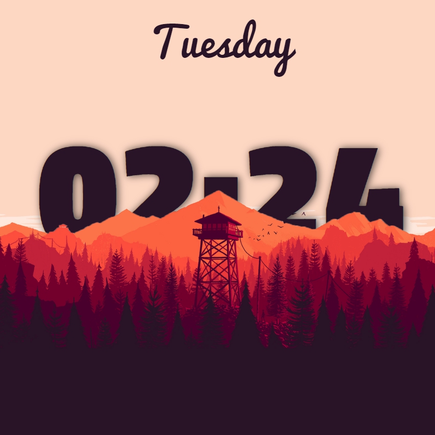Time & Day 1080p - Olly Moss Firewatch , HD Wallpaper & Backgrounds