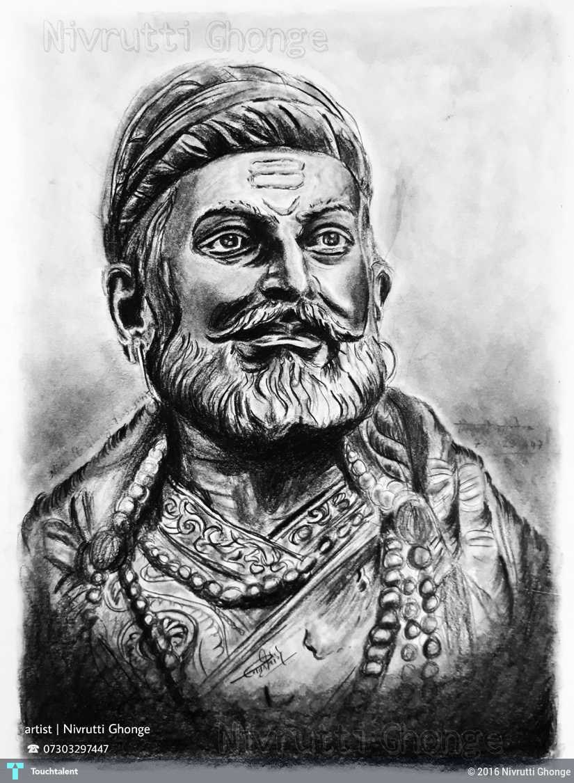 Shivaji Maharaj Hd Wallpaper - Shivaji Maharaj 3d Sketch , HD Wallpaper & Backgrounds