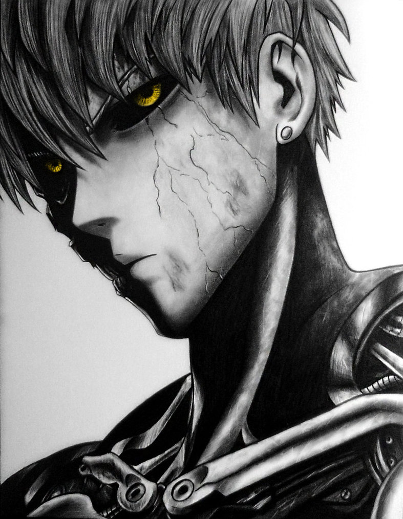 One Punch Man Genos Fanart Wallpapers Free - One Punch Man , HD Wallpaper & Backgrounds