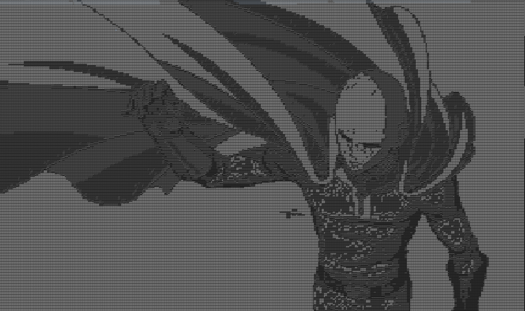 I Made A One Punch Man Wallpaper Out Of Only Keyboard - Monochrome , HD Wallpaper & Backgrounds
