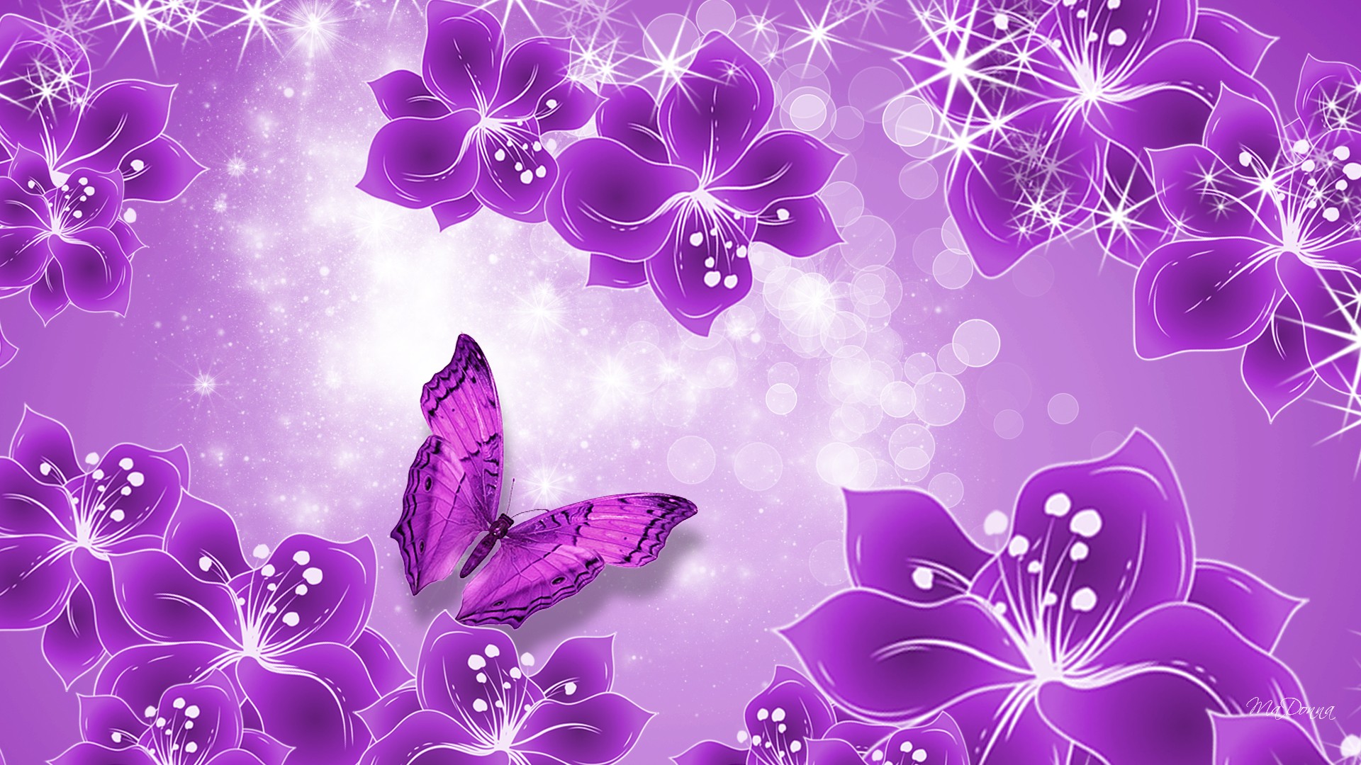48 What Amazing Purple Butterfly That Will Fit - Purple Flower Background , HD Wallpaper & Backgrounds