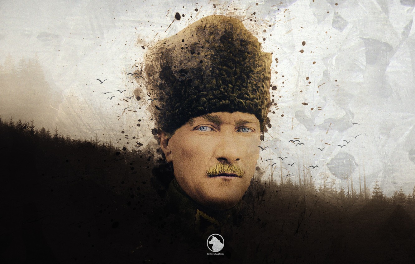 Photo Wallpaper Of The Republic Of Turkey, Sari Zeybek, - Atatürk Duvar Kağıdı Hd , HD Wallpaper & Backgrounds