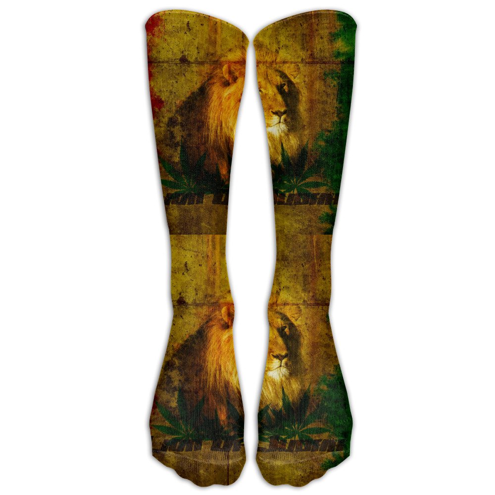 Lion Of Judah Rasta Wallpaper Casual Unisex Sock Knee - Tomato Socks , HD Wallpaper & Backgrounds