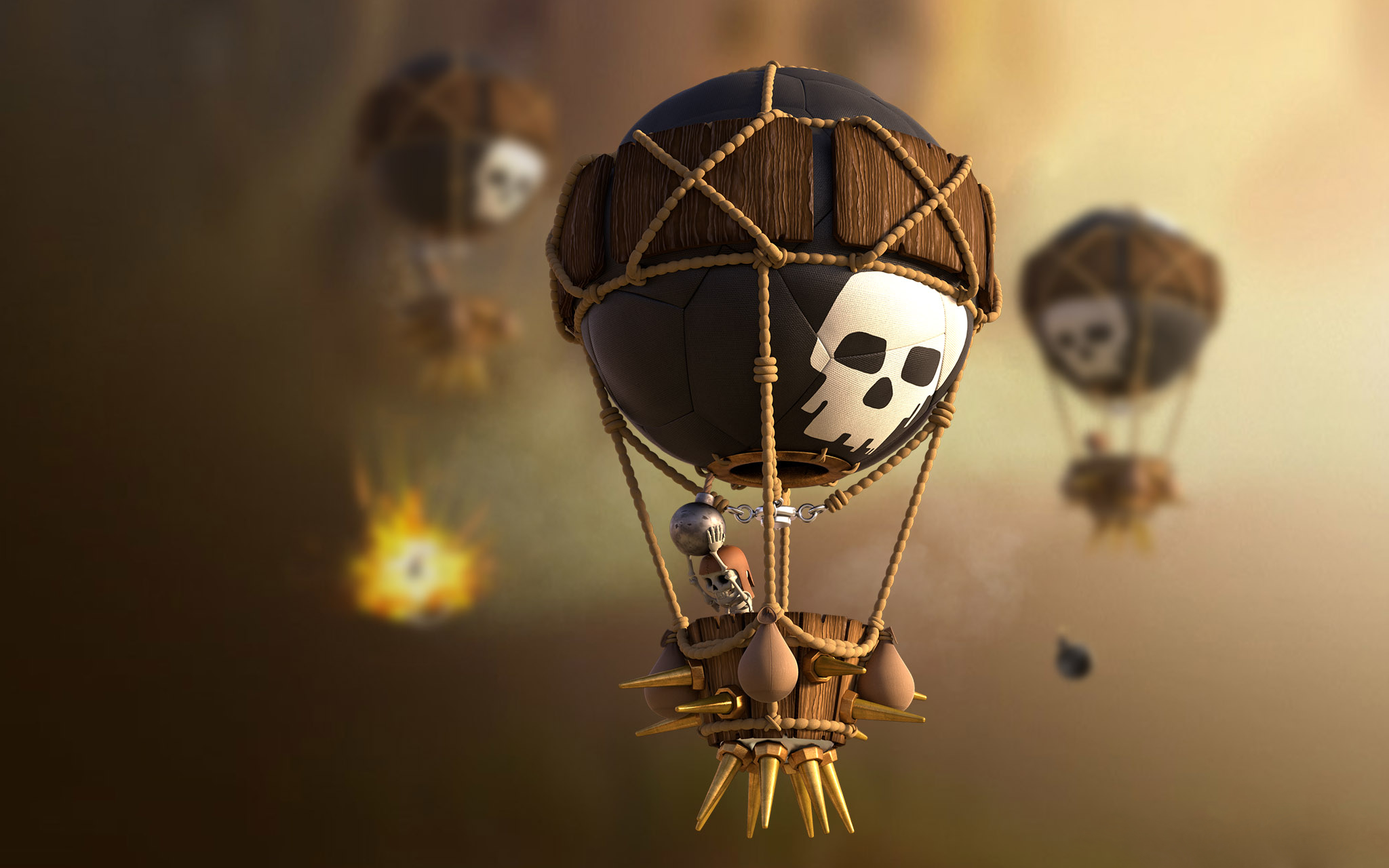 Download Original - Clash Of Clans Balloon , HD Wallpaper & Backgrounds