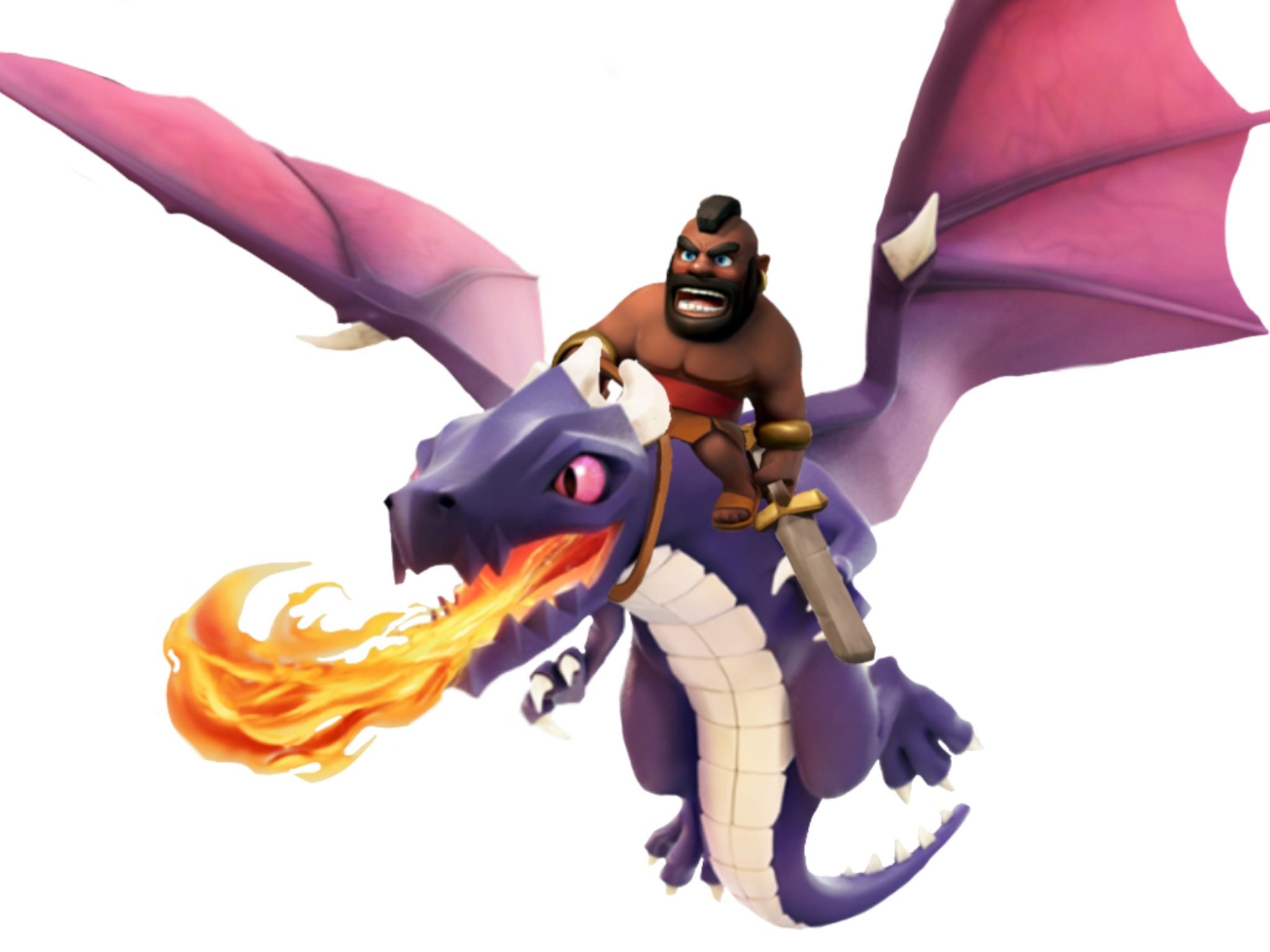 Image For Clash Of Clans Hog Rider Dragon 19 Free Hd - Clash Of Clans Dragon , HD Wallpaper & Backgrounds