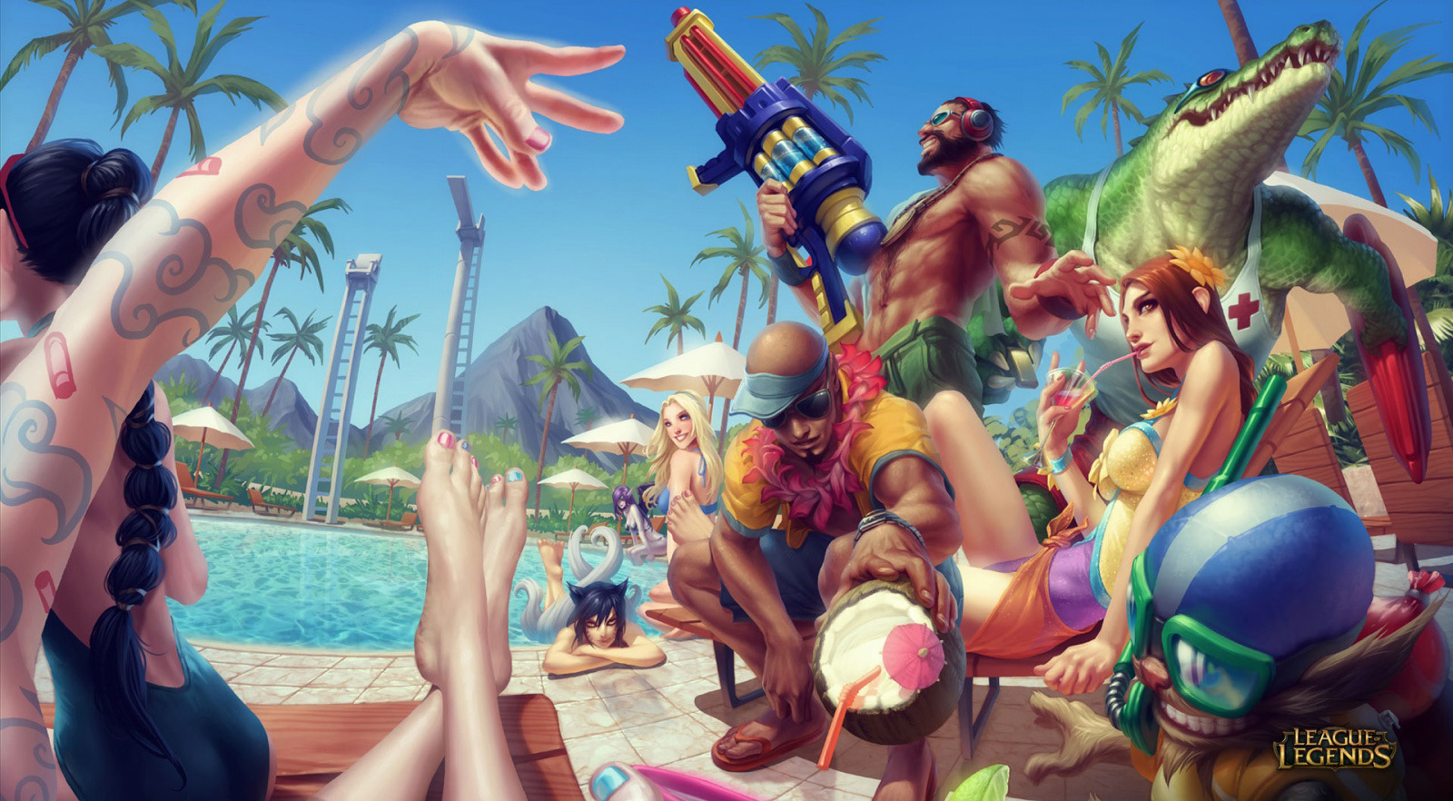 Game Wallpaper - League Of Legends Pool Party , HD Wallpaper & Backgrounds
