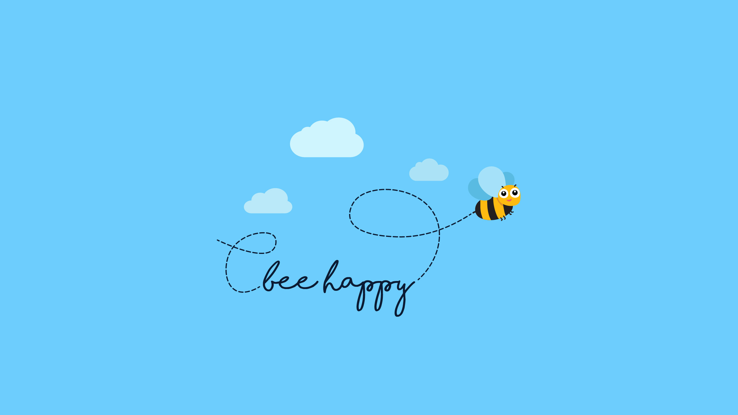 Happy Bee - Happy Wallpaper Macbook Pro , HD Wallpaper & Backgrounds