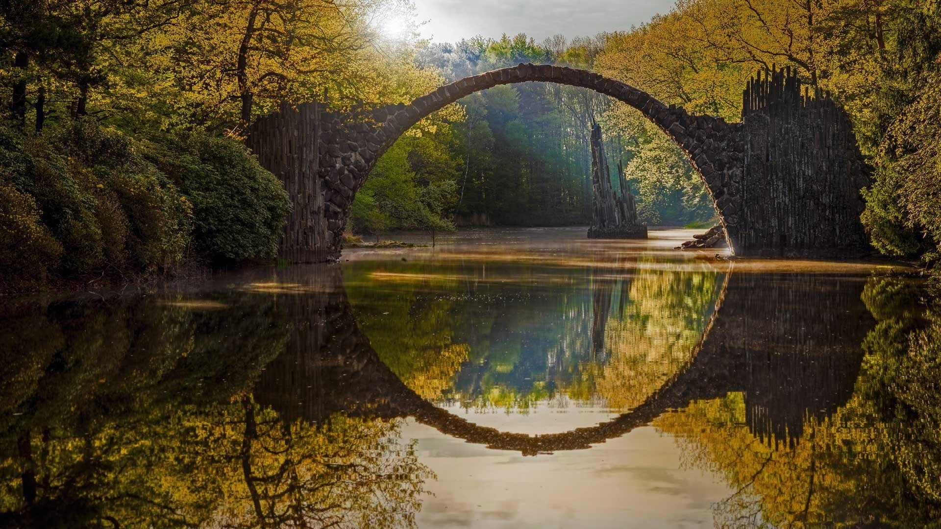 Bing Wallpaper [1920x1080] - Rakotz Bridge , HD Wallpaper & Backgrounds