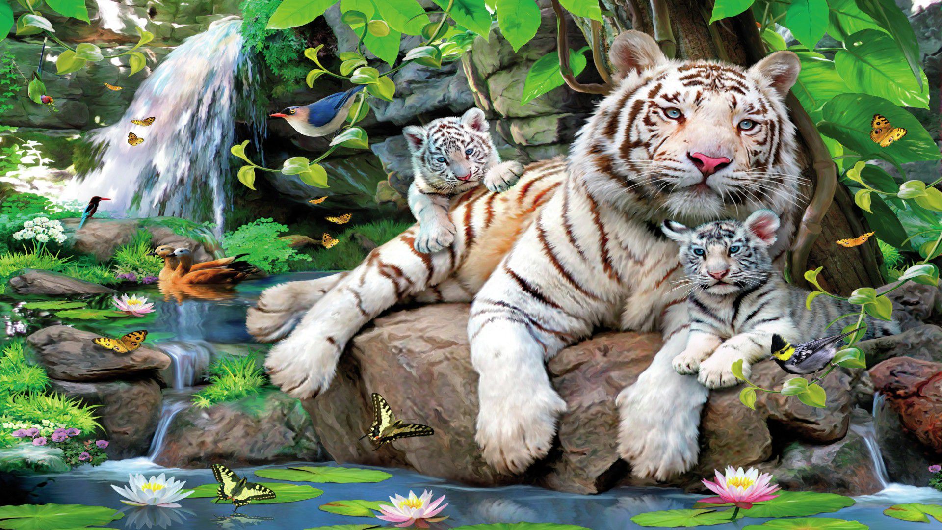 Tiger Nature Wallpaper Hd , HD Wallpaper & Backgrounds