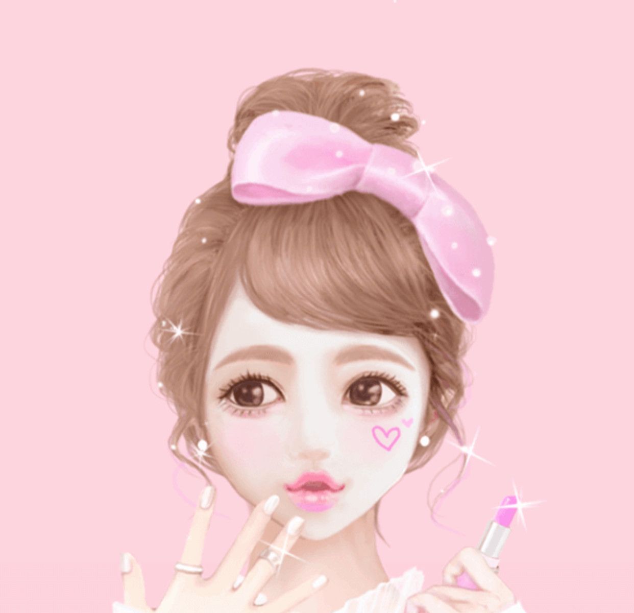 Cartoon Beautiful Girl Korea , HD Wallpaper & Backgrounds