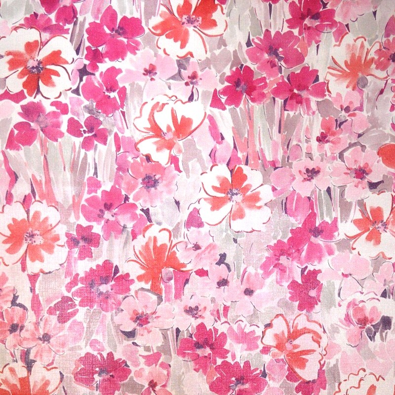 10 Sqm Red/pink And Orange Floral Korean Wallpaper - Korean Design , HD Wallpaper & Backgrounds